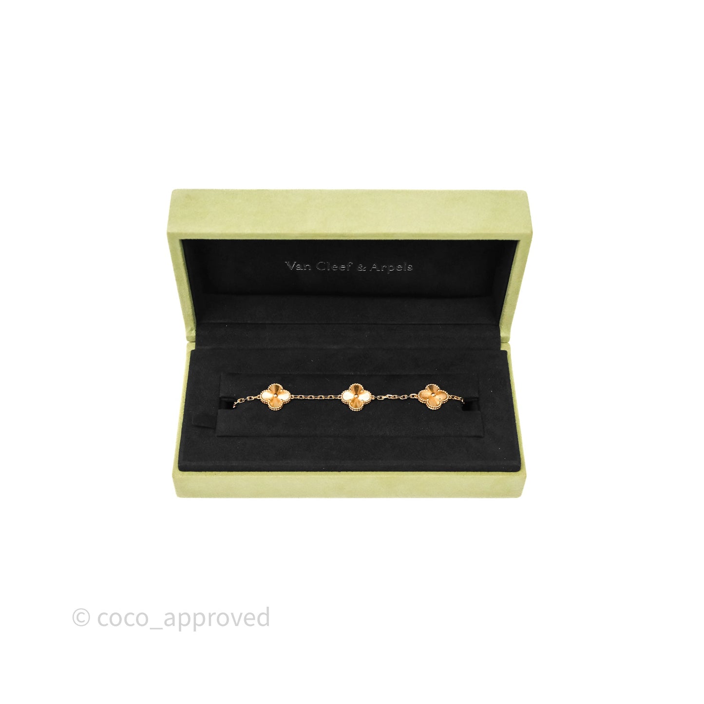Van Cleef & Arpels Vintage Alhambra 5 Motifs Yellow Gold Bracelet
