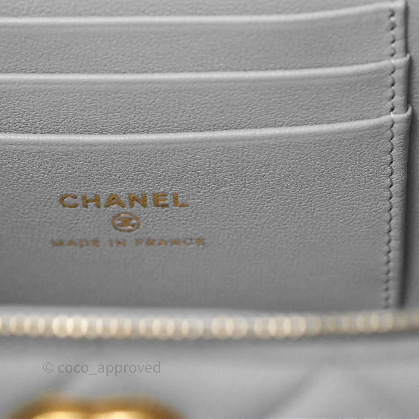 Chanel Vanity with Heart Adjustable Chain Grey Caviar Aged Gold Hardware
