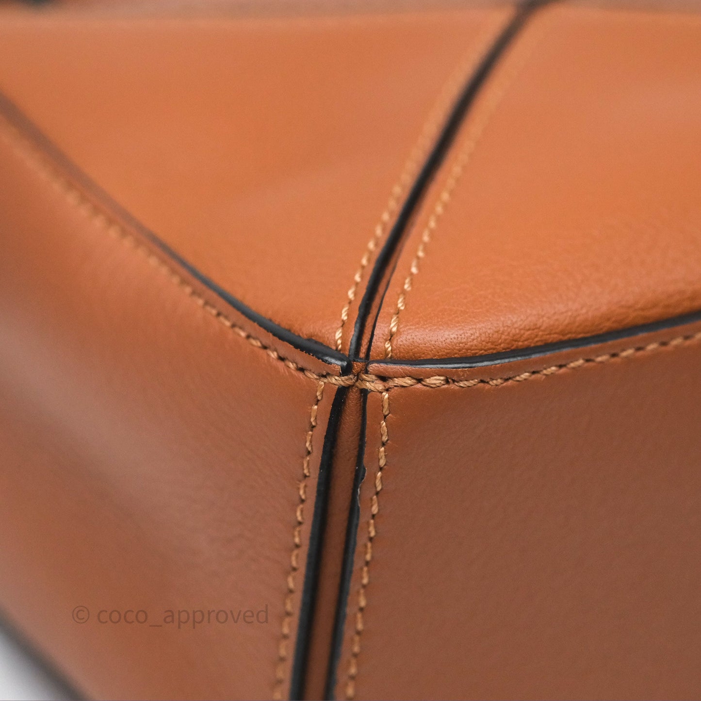 Loewe Mini Puzzle Bag Tan Calfskin Palladium Hardware