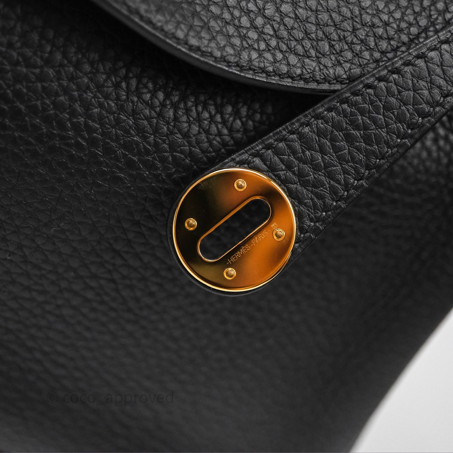 Hermes Lindy 26 Black Noir 89 Clemence Gold Hardware