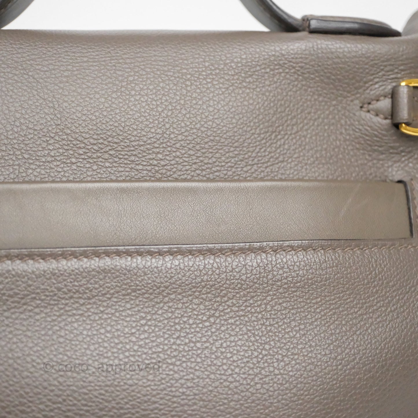 Hermès 24/24 21 Mini Gris Etain 8F Evercolor/ Swift Gold Hardware