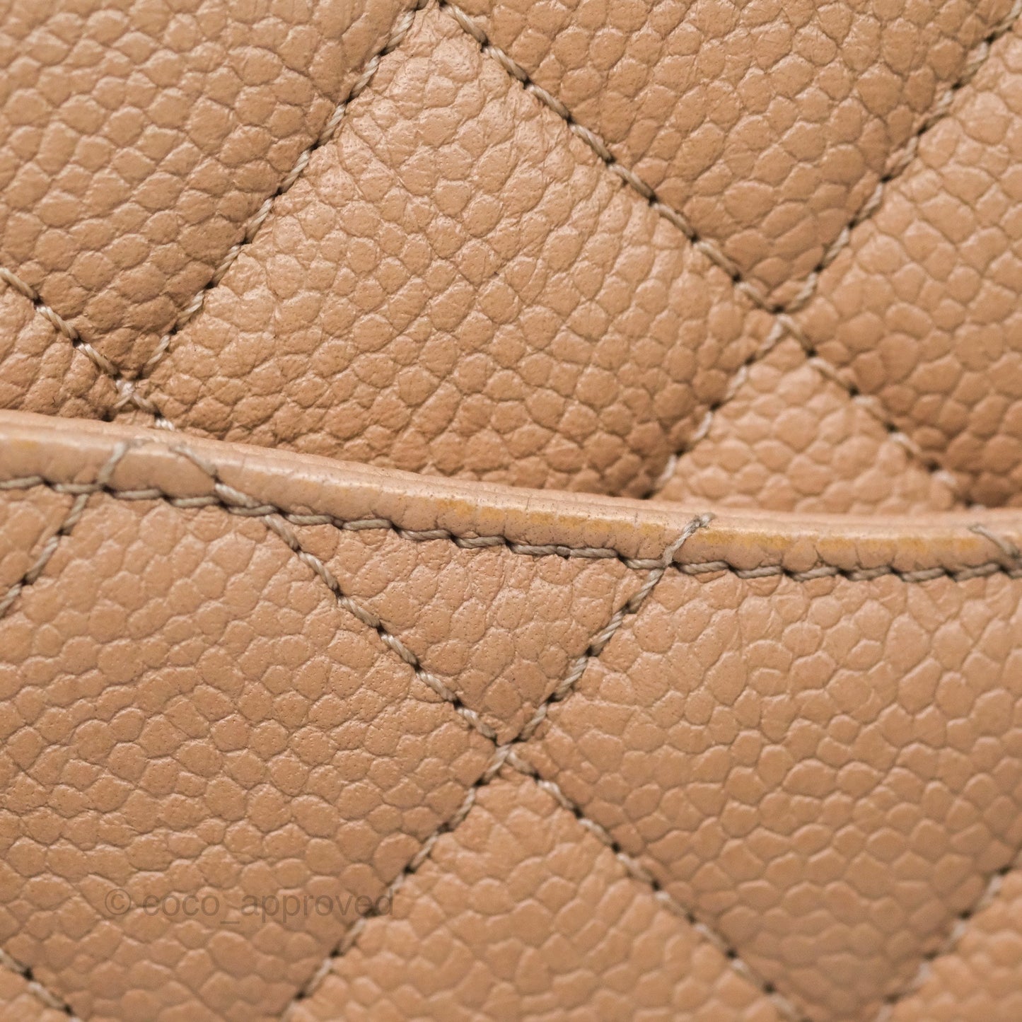 Chanel Small CC Filigree Flap Quilted Beige Black Caviar