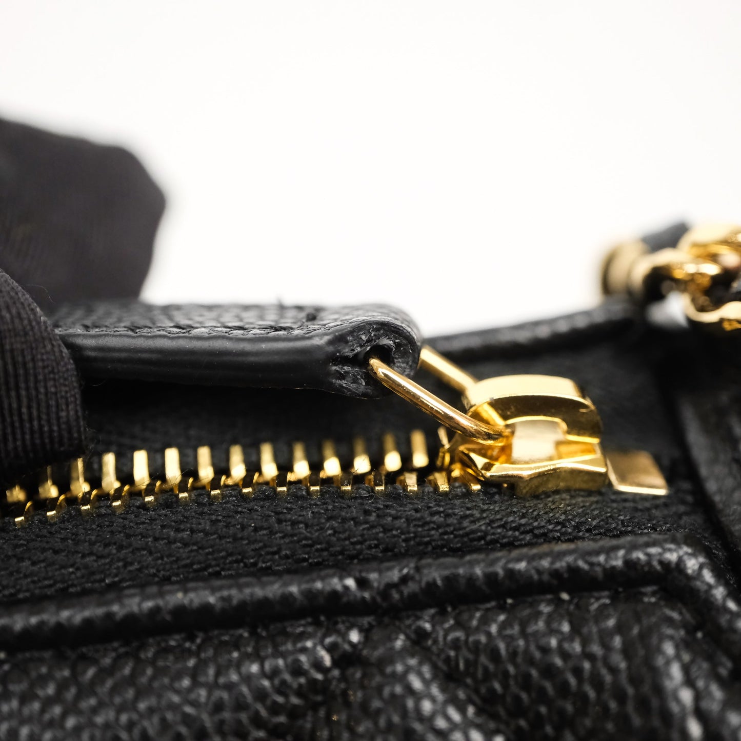 Chanel Clutch on Chain Black Caviar Gold Hardware 25A