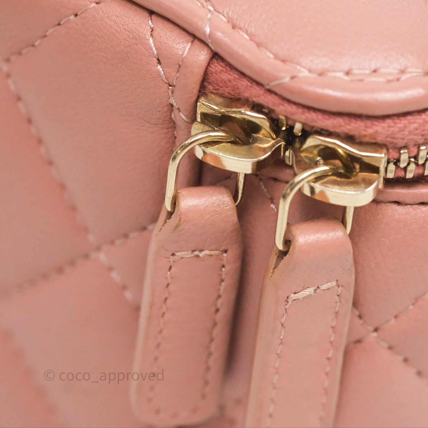 Chanel Mini Pearl Crush Vanity With Chain Pink Gold Hardware