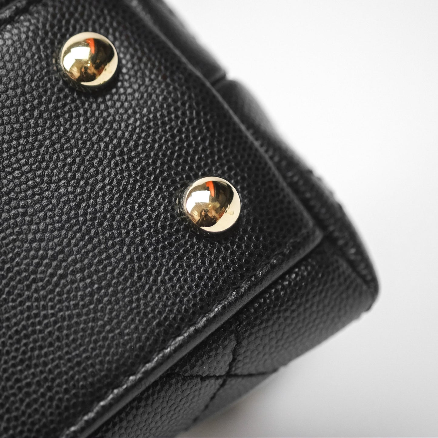 Chanel Small Coco Handle Quilted Black Caviar Gold Hardware