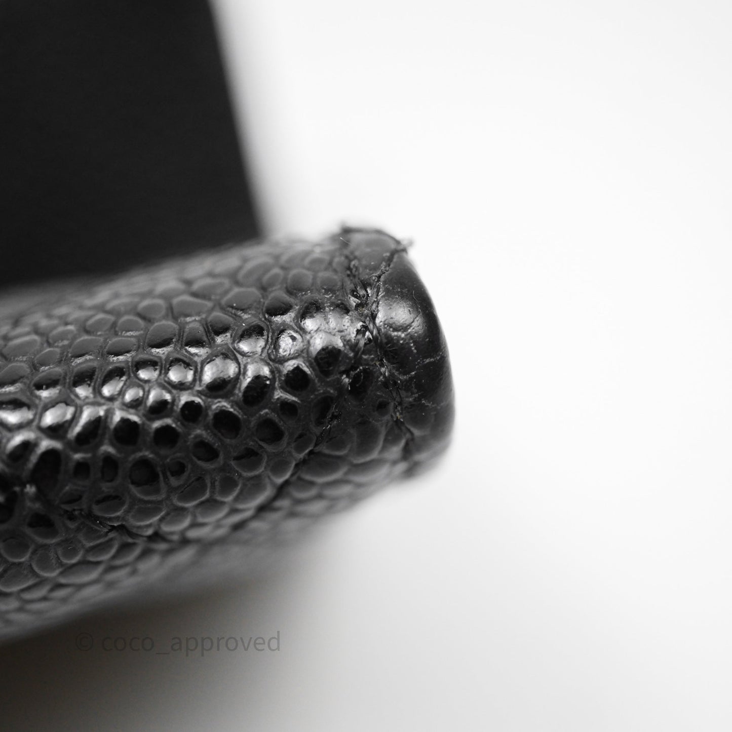 Chanel Classic Flap Black Caviar Card Holder Silver Hardware