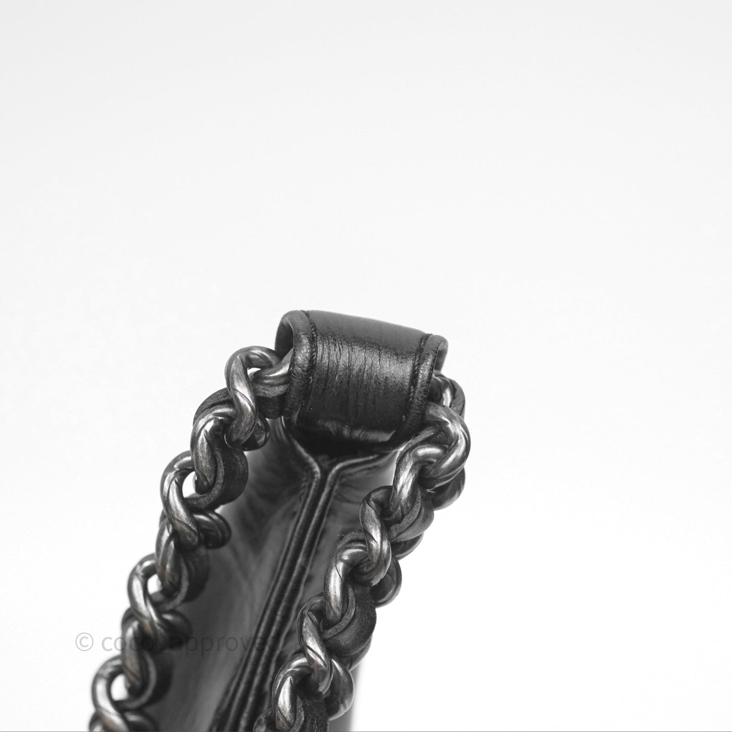 Chanel Quilted Coco Supple Hobo Black Aged Calfskin Ruthenium Hardware