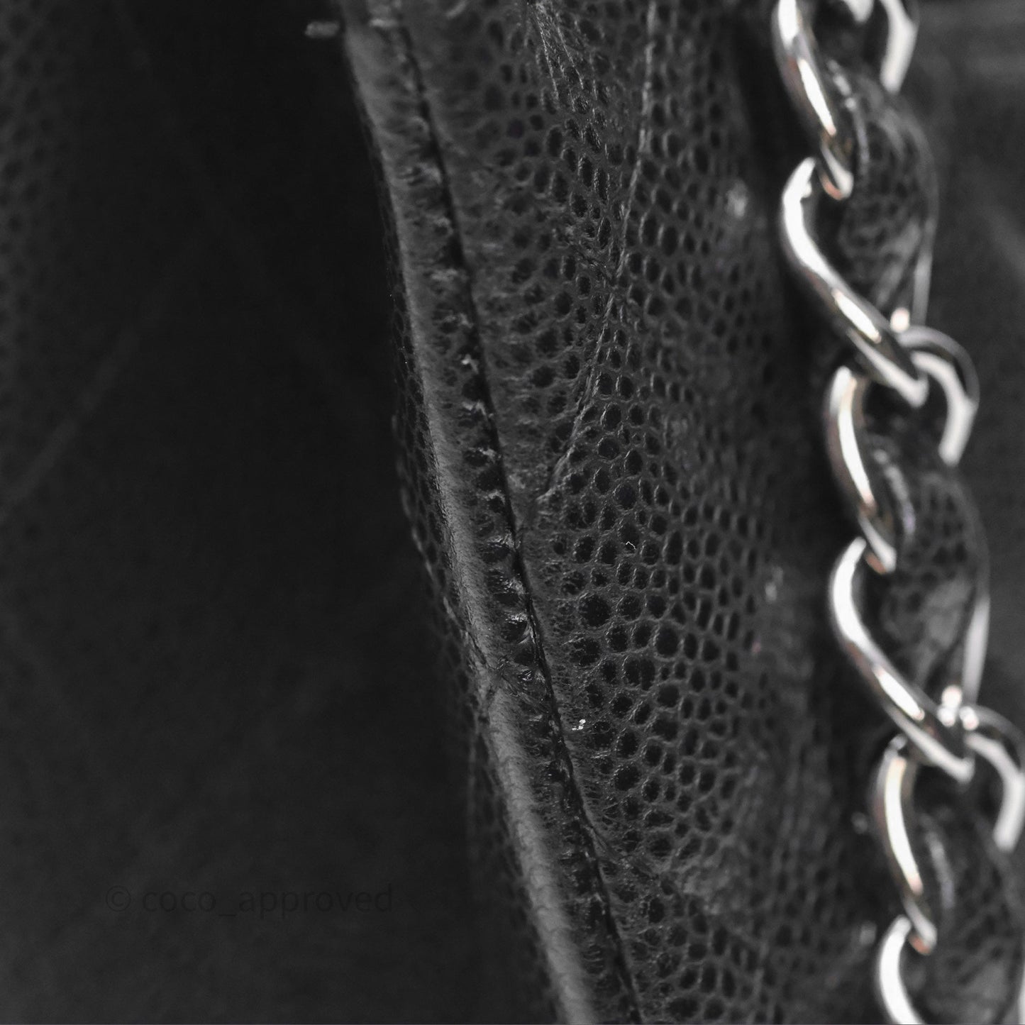 Chanel Jumbo Double Flap Black Caviar Silver Hardware⁣⁣