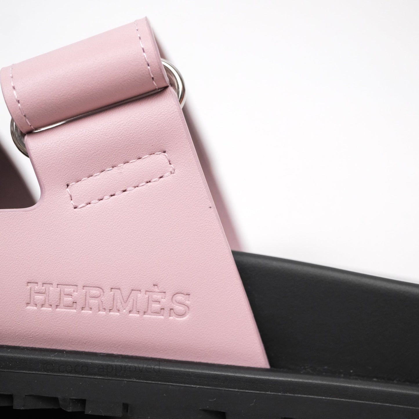 Hermes Chypre Sandal Calfskin Calfskin Rose Cancan Size 40