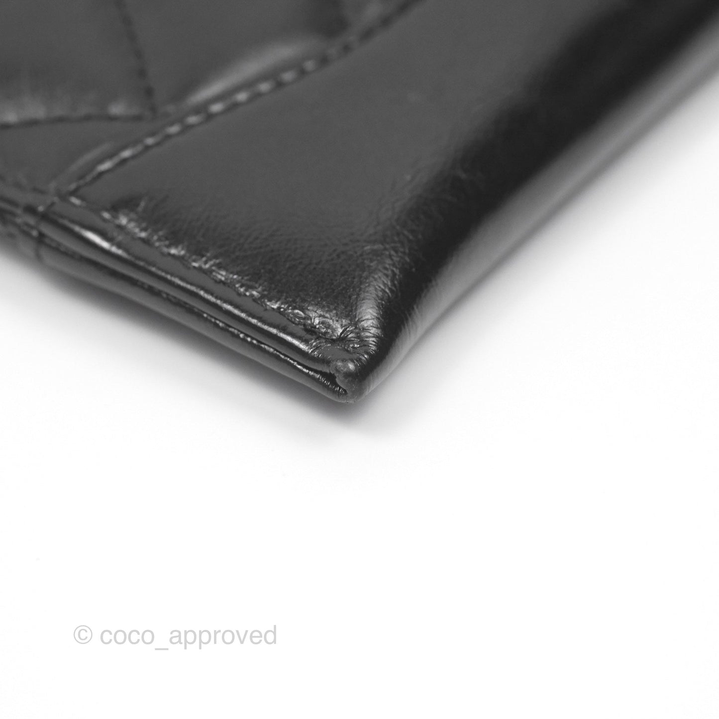 Chanel Quilted Gabrielle Zip Pouch Black Calfskin