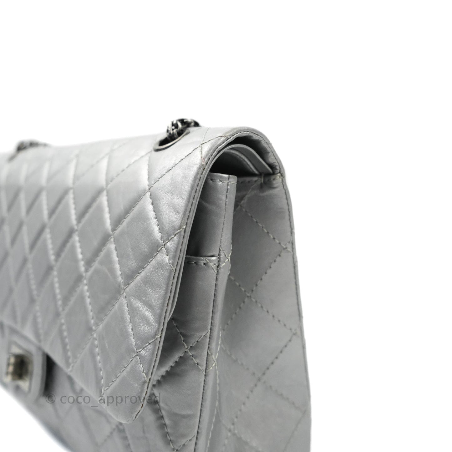 Chanel Reissue 227 Quilted Aged Calfskin Silver Ruthenium Hardware