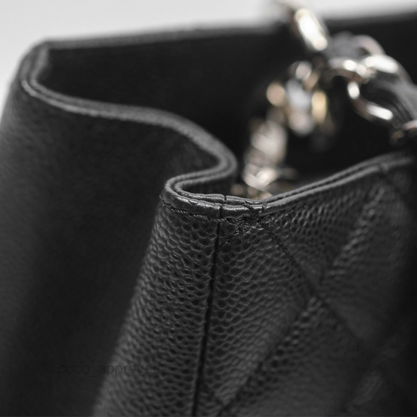 Chanel GST Black Caviar Silver Hardware