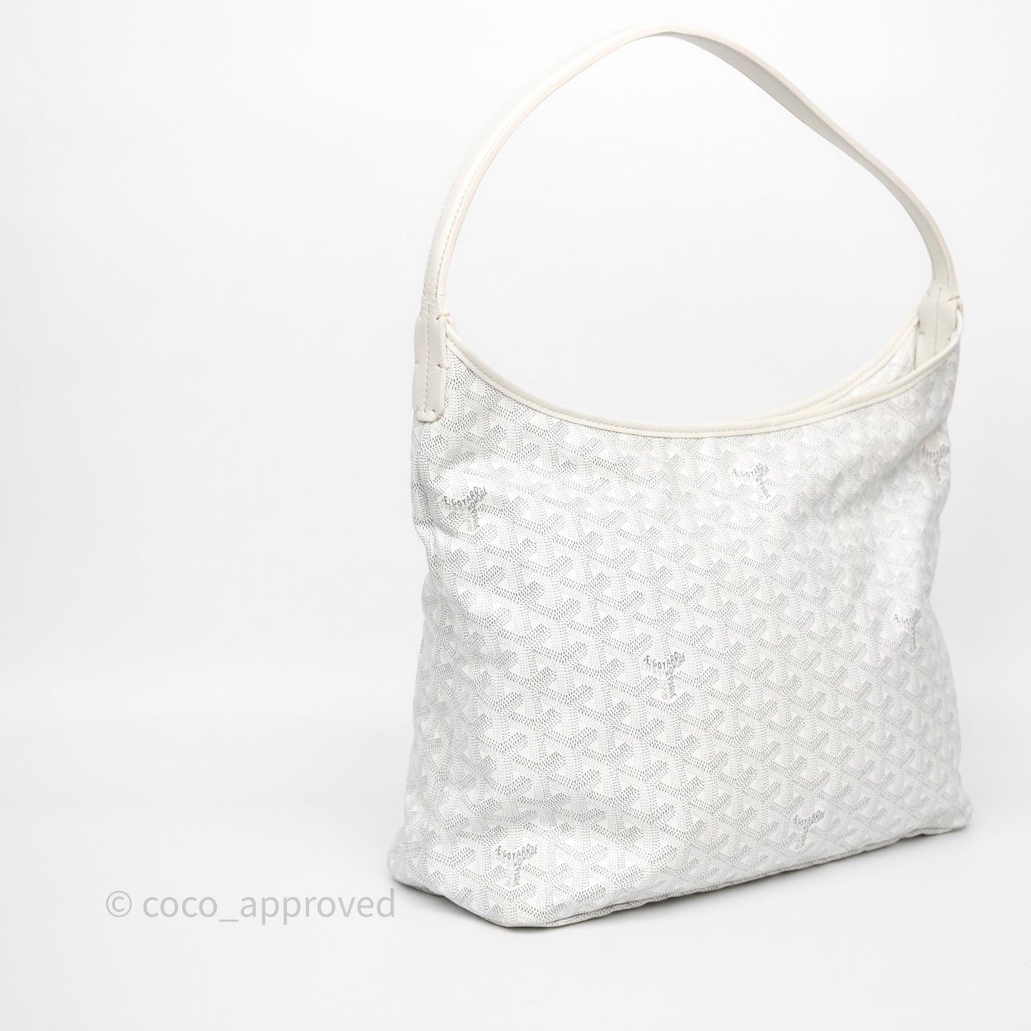 Goyard Bohème Hobo Bag PM White Goyardine Canvas