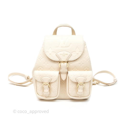 Louis Vuitton Backup Cream Monogram Empreinte Leather