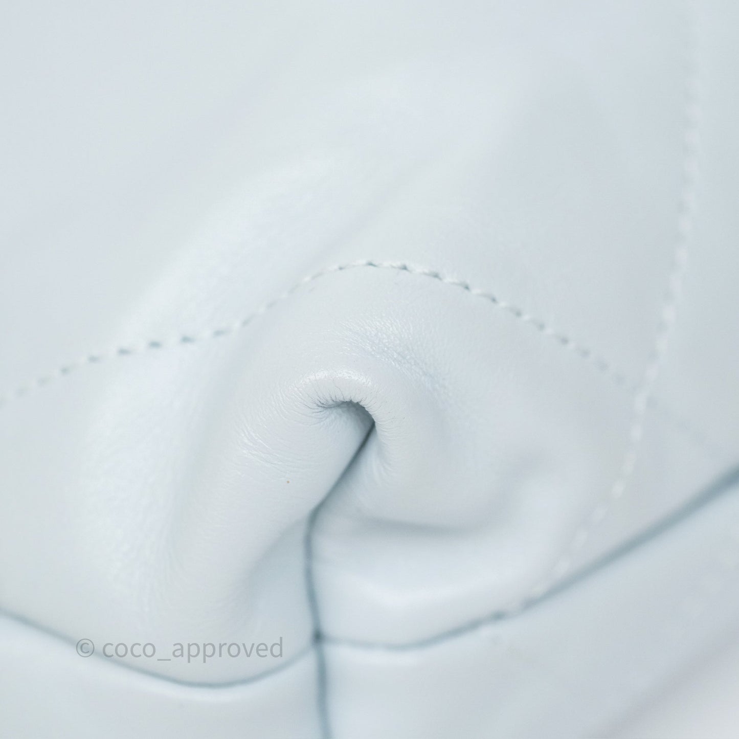 Chanel 22 Mini Bag Light Blue Shiny Crumpled Calfskin