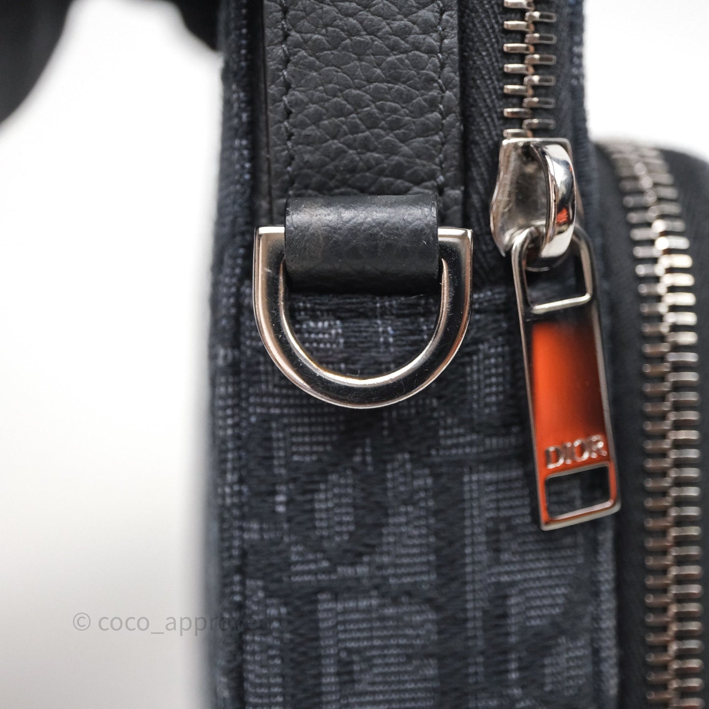 Christian Dior Men's Crossbody Bag Black Oblique Canvas