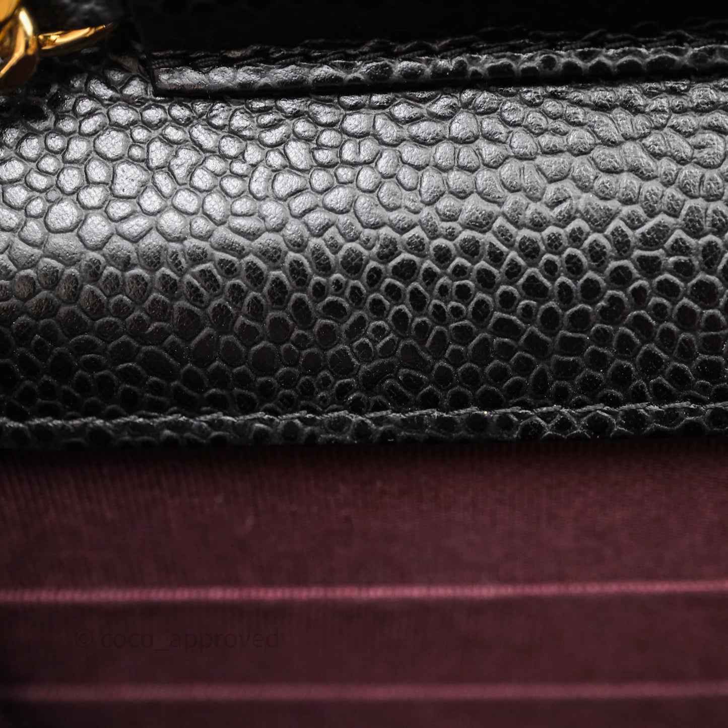 Chanel Quilted WOC Black Caviar Gold Hardware