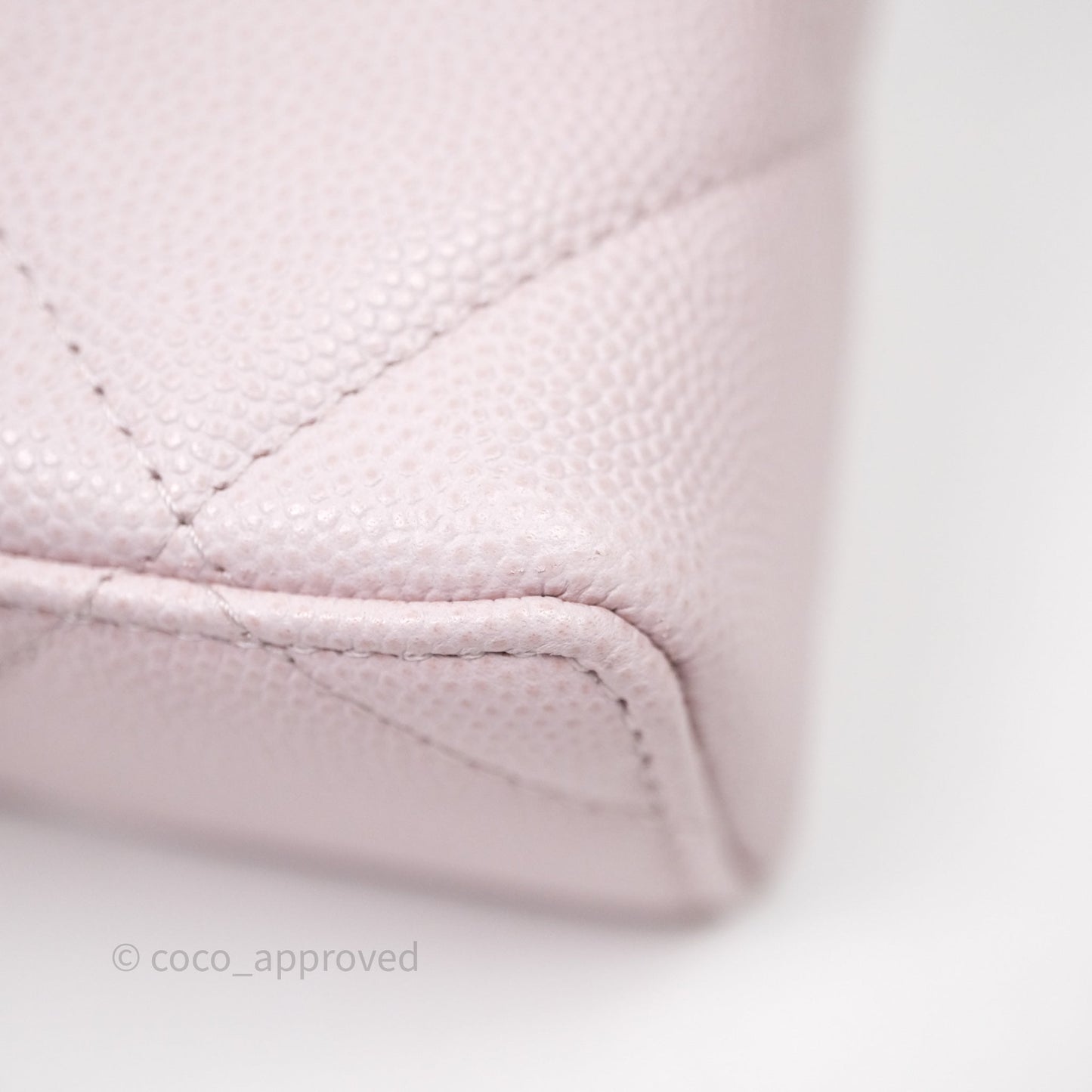 Chanel Top Handle Long Vanity with Chain Light Lilac Pink Caviar Gold Hardware
