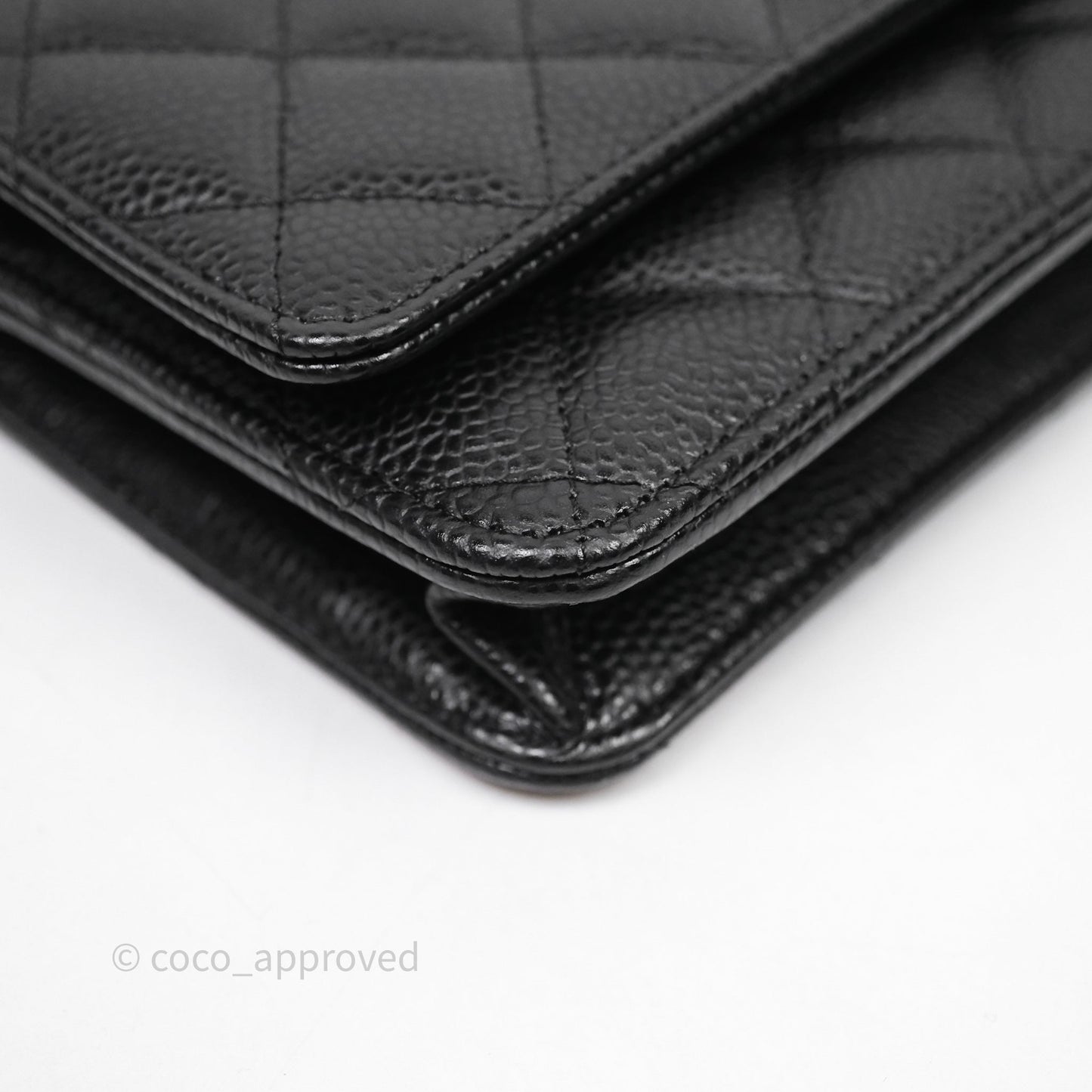 Chanel Quilted WOC Black Caviar Gold Hardware