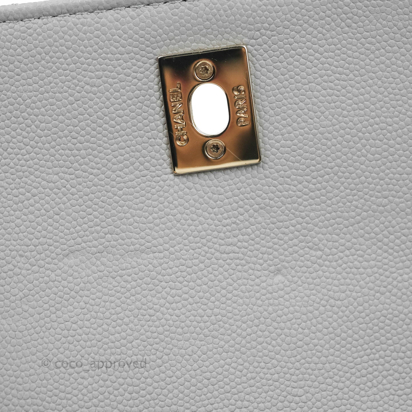 Chanel Quilted Small Business Affinity Flap Grey Caviar Gold Hardware