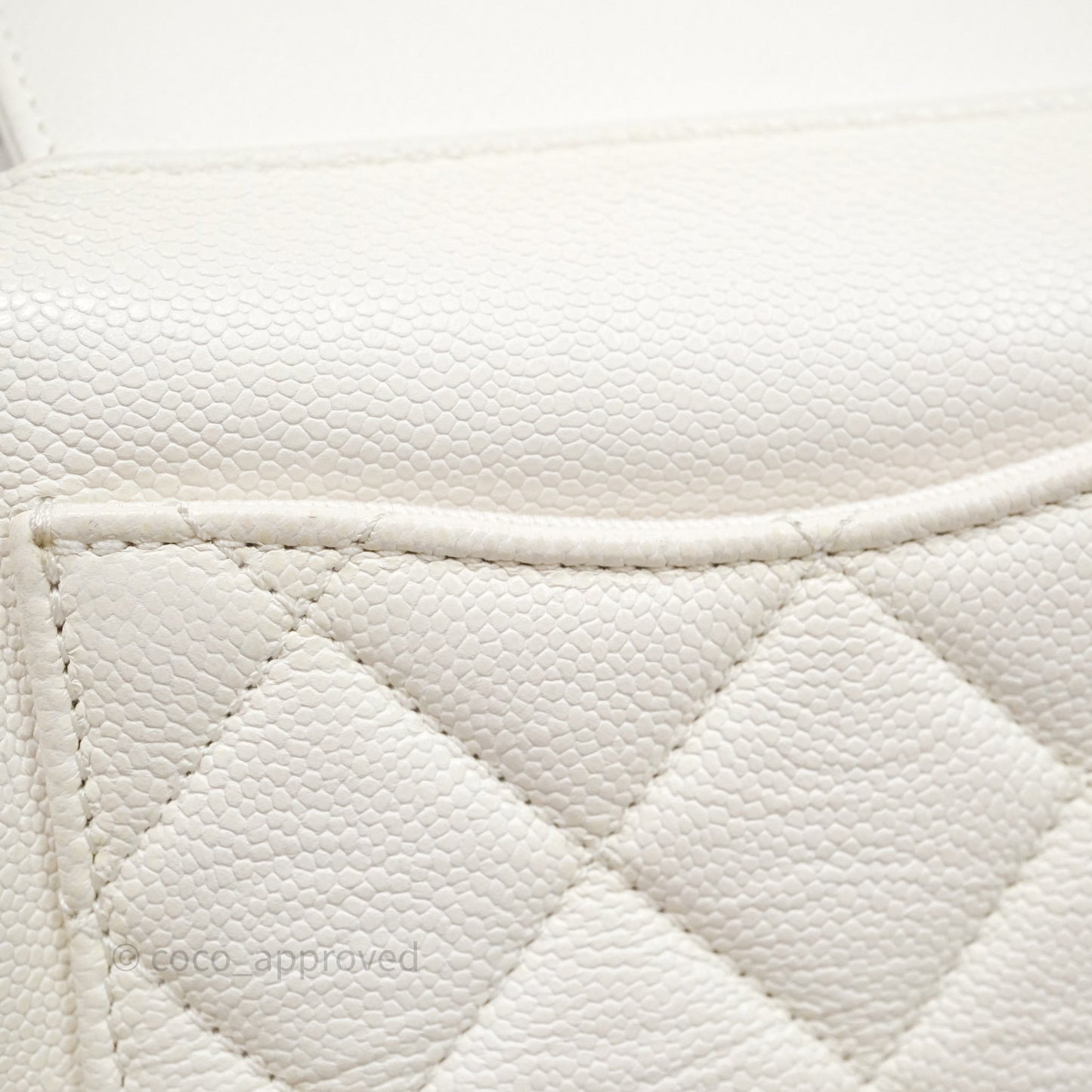 Chanel Quilted Business Affinity Backpack Ivory White Caviar Gold Hardware
