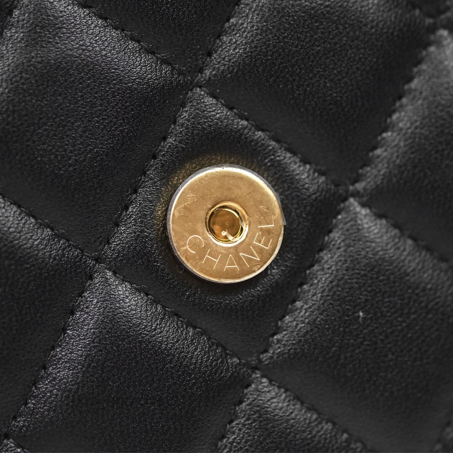Chanel Quilted Classic Wallet on Chain WOC Black Lambskin Gold Hardware