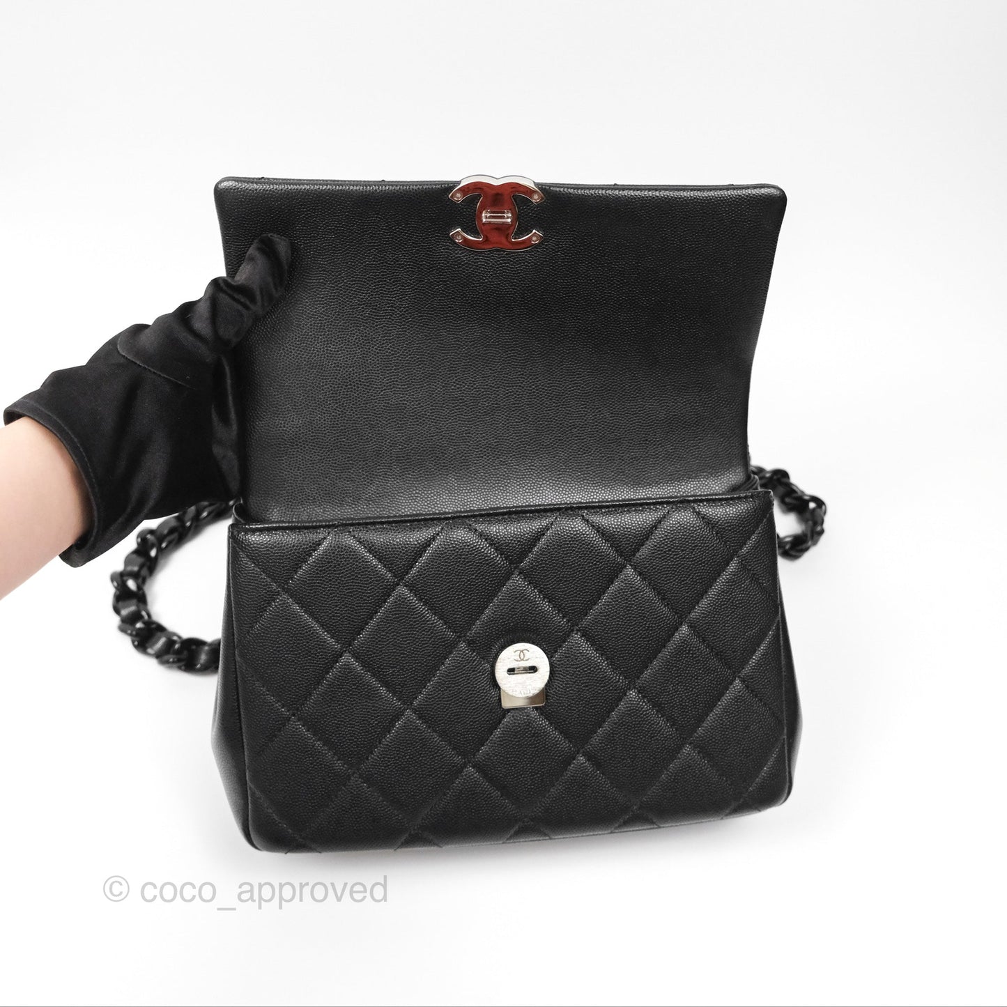 Chanel My Everything Flap Bag So Black Caviar Incognito Hardware