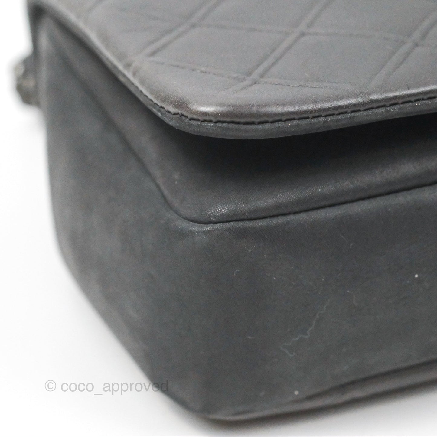 Chanel New Chic Flap Dark Grey Calfskin Ruthenium Hardware