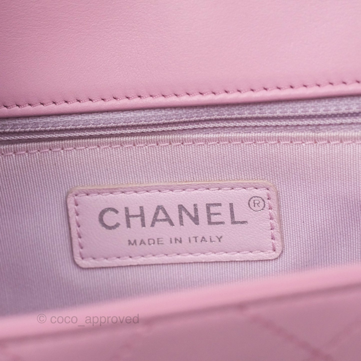 Chanel Stitched Ring My Bag Flap Crossbody Pink Calfskin Silver Hardware