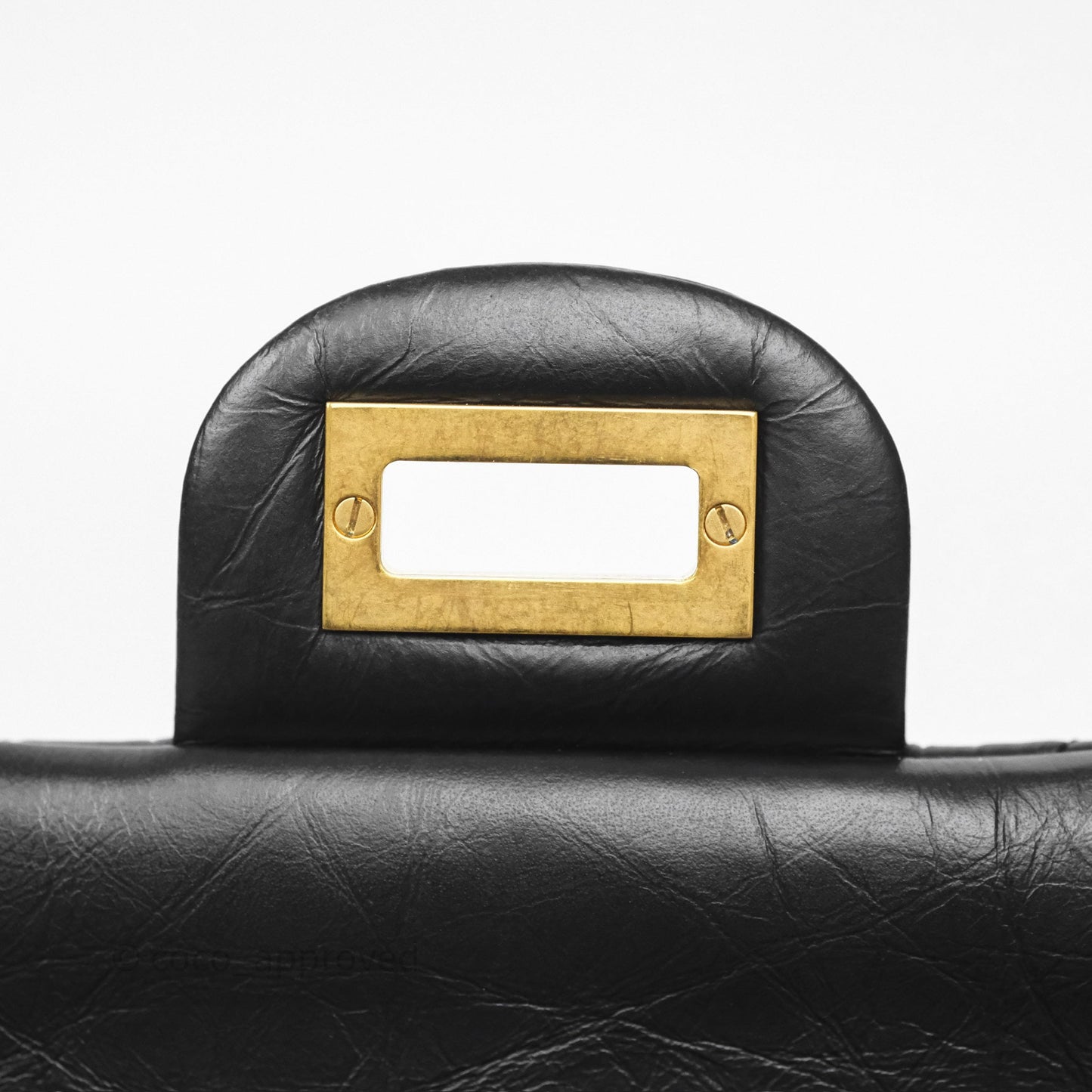 Chanel Reissue 226 Chevron Black Aged Calfskin Aged Gold Hardware