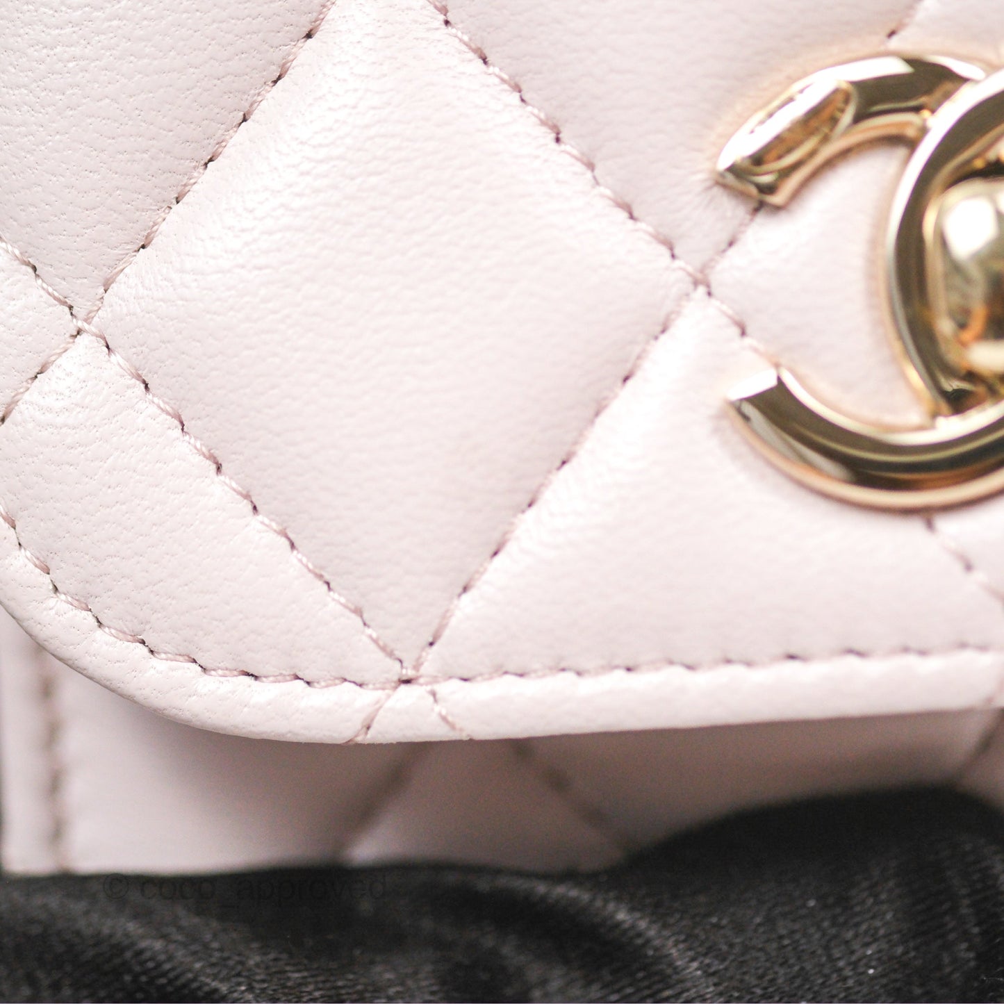 Chanel Mini Quilted Trendy CC Clutch With Chain Light Pink Lambskin Gold Hardware