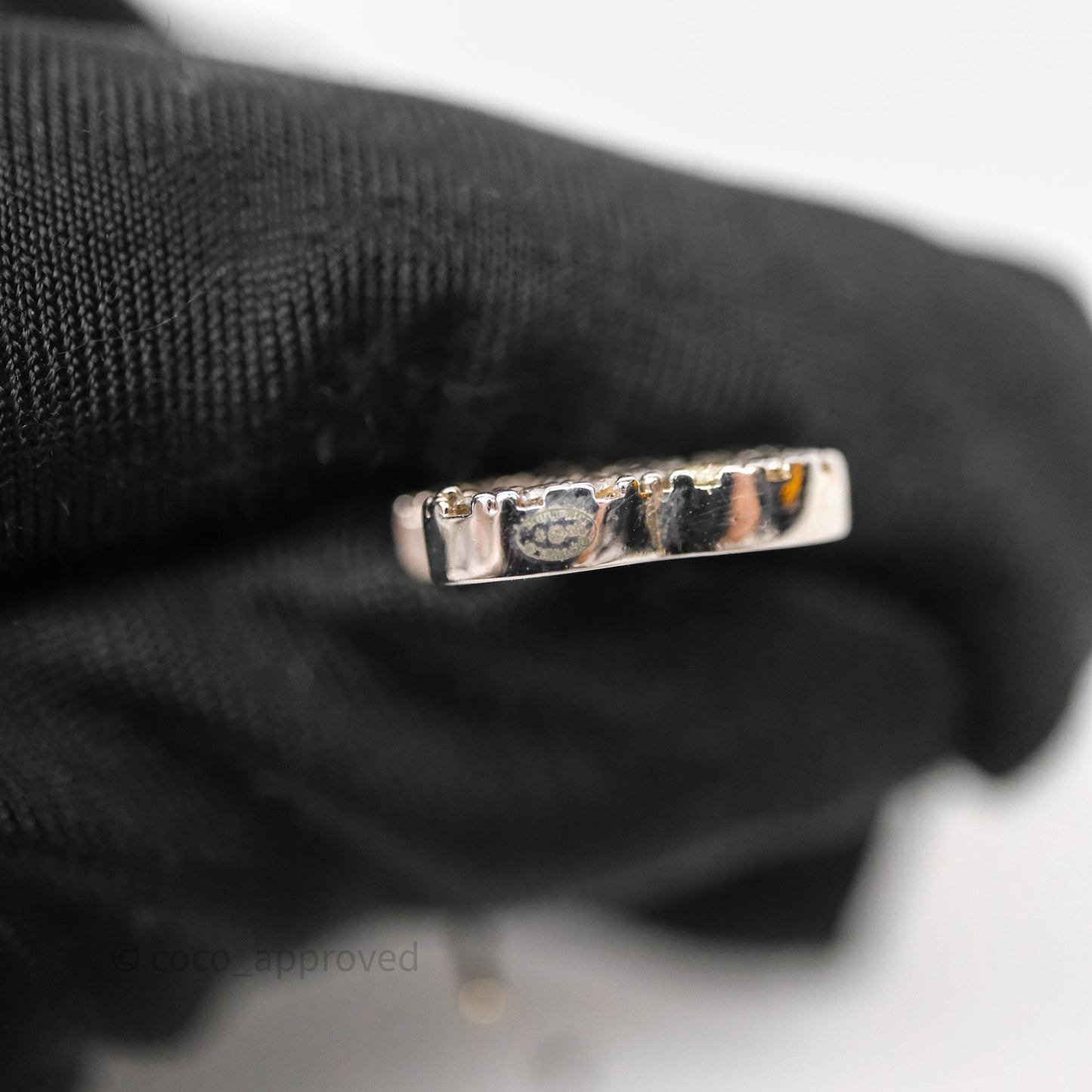 Chanel CC Crystal Drop Earrings Gold Tone 22S