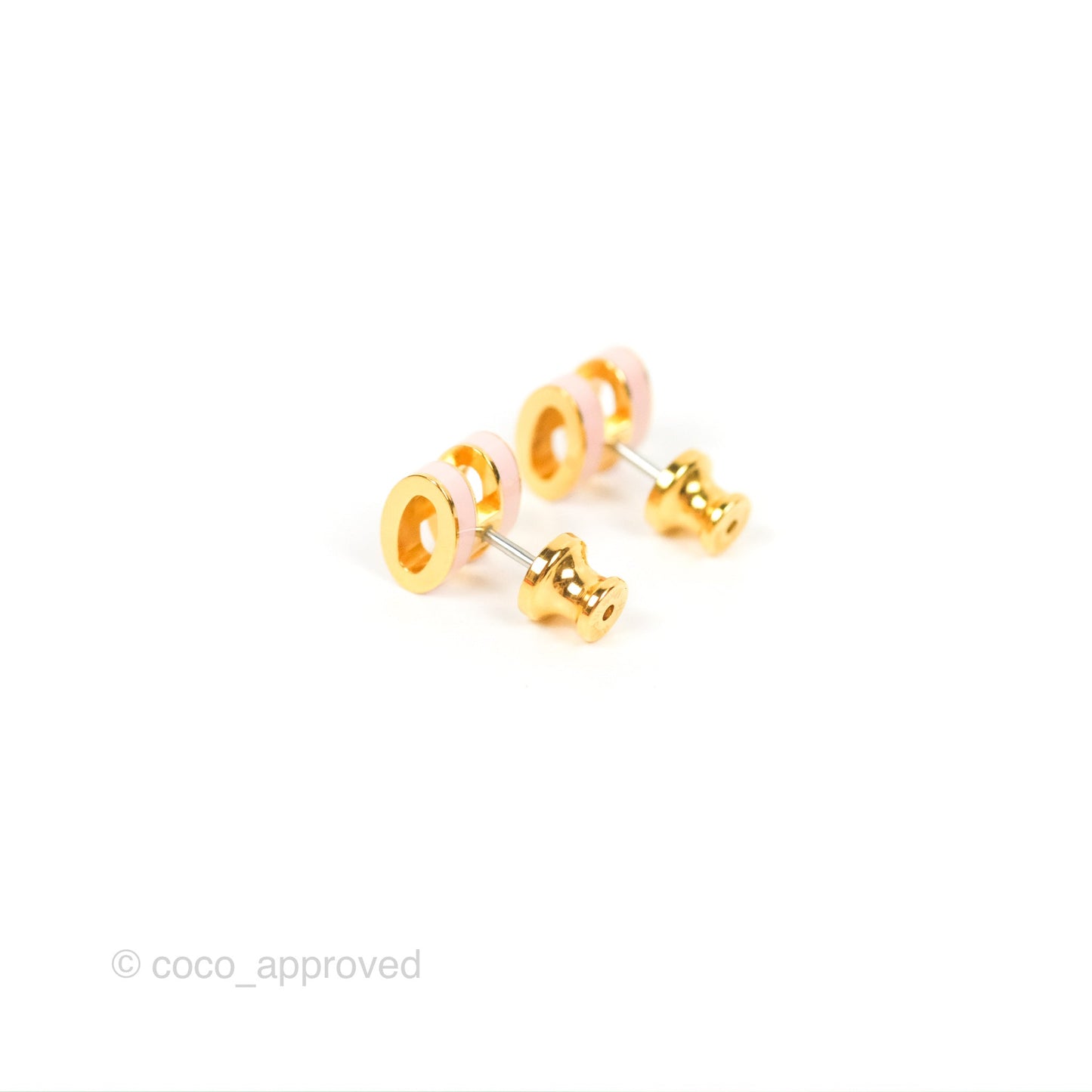 Hermès Pop H Earrings Rose Dragee Gold Hardware