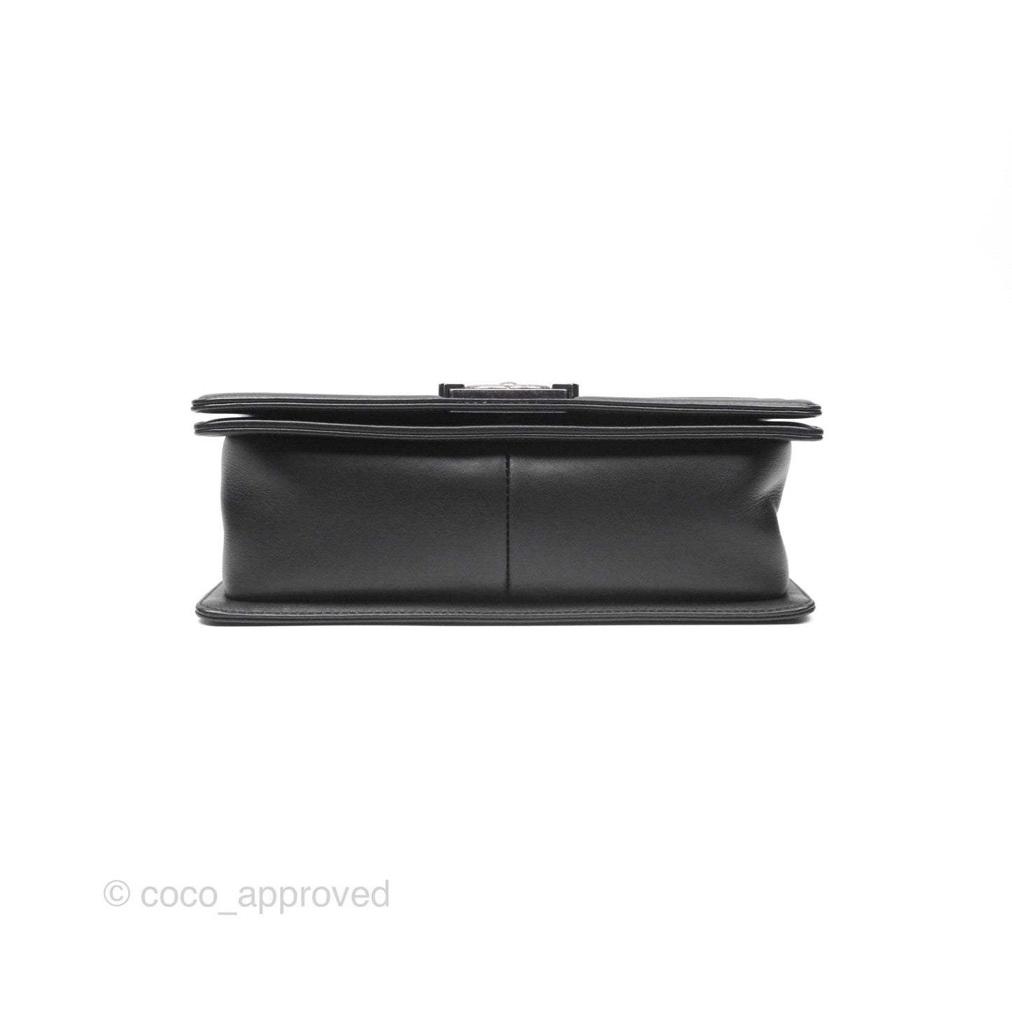 Chanel Medium Boy Quilted Black Calfskin Ruthenium Hardware