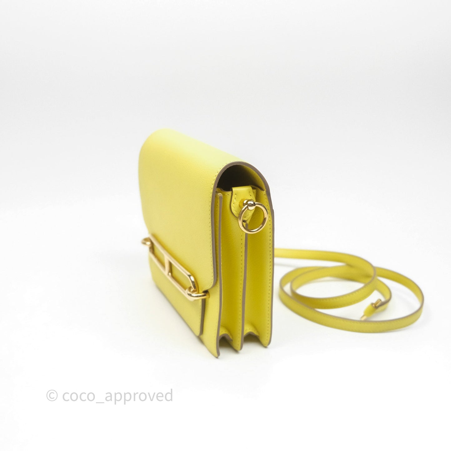 Hermès Roulis Mini 18 Lime 9R Evercolor Gold Hardware