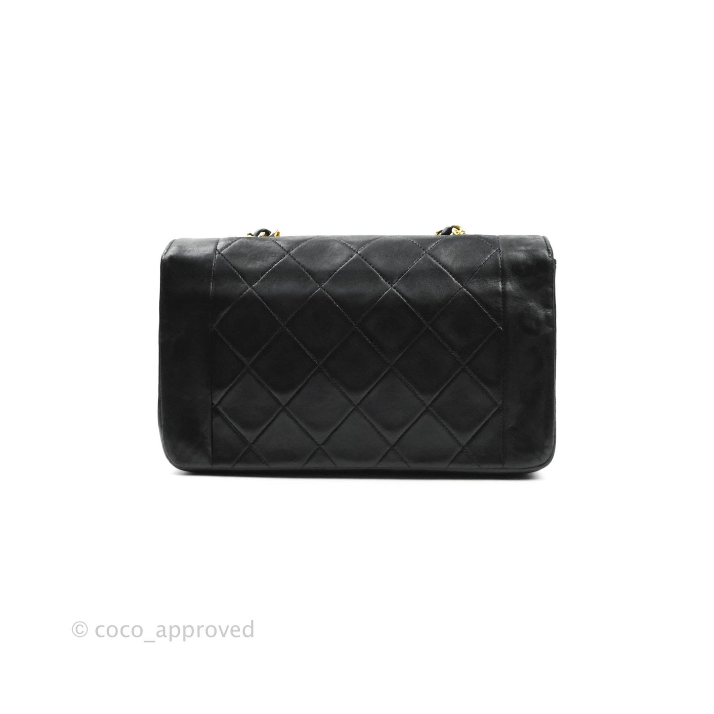 Chanel Black Quilted Lambskin Small Vintage Classic Diana Flap Bag
