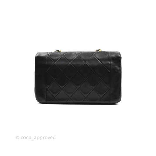 Chanel Black Quilted Lambskin Small Vintage Classic Diana Flap Bag