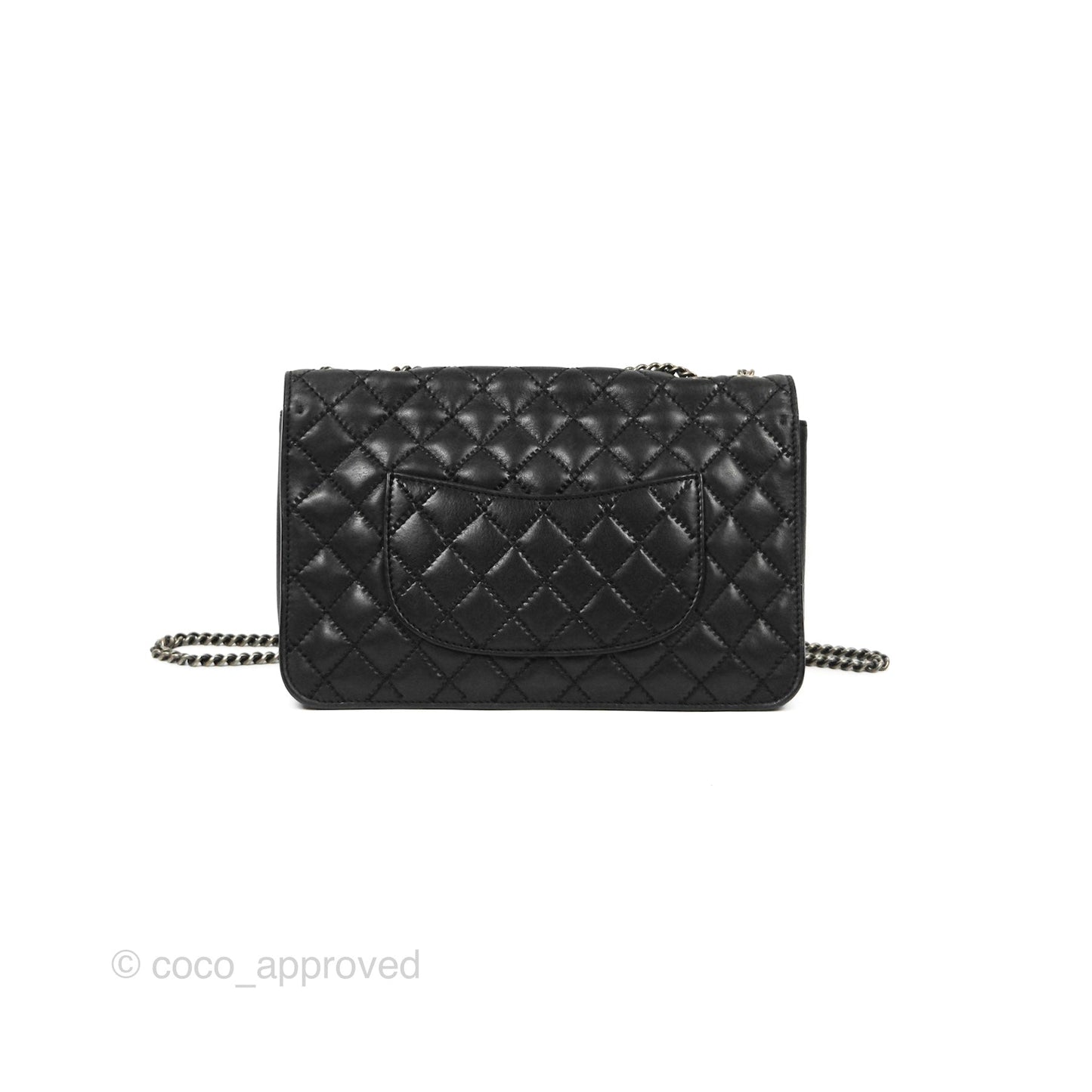 Chanel Flap Bag Quilted Black Soft Calfskin Ruthenium Hardware