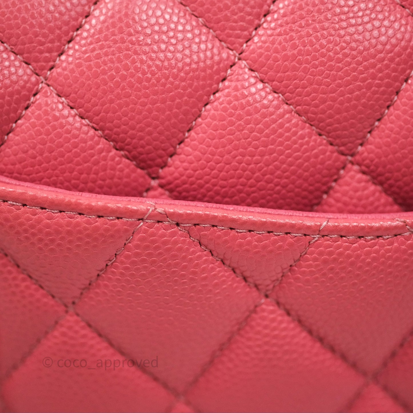 Chanel Classic M/L Medium Flap Quilted Pink Caviar Gold Hardware