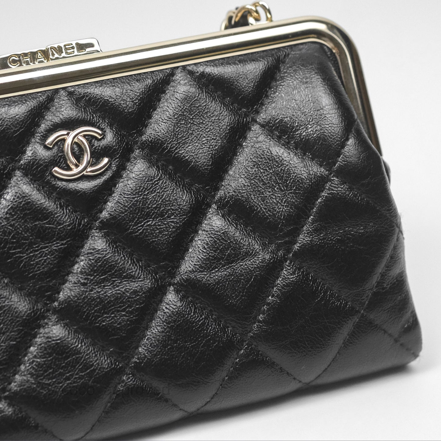 Chanel Clutch on Chain Black Calfskin Gold Hardware