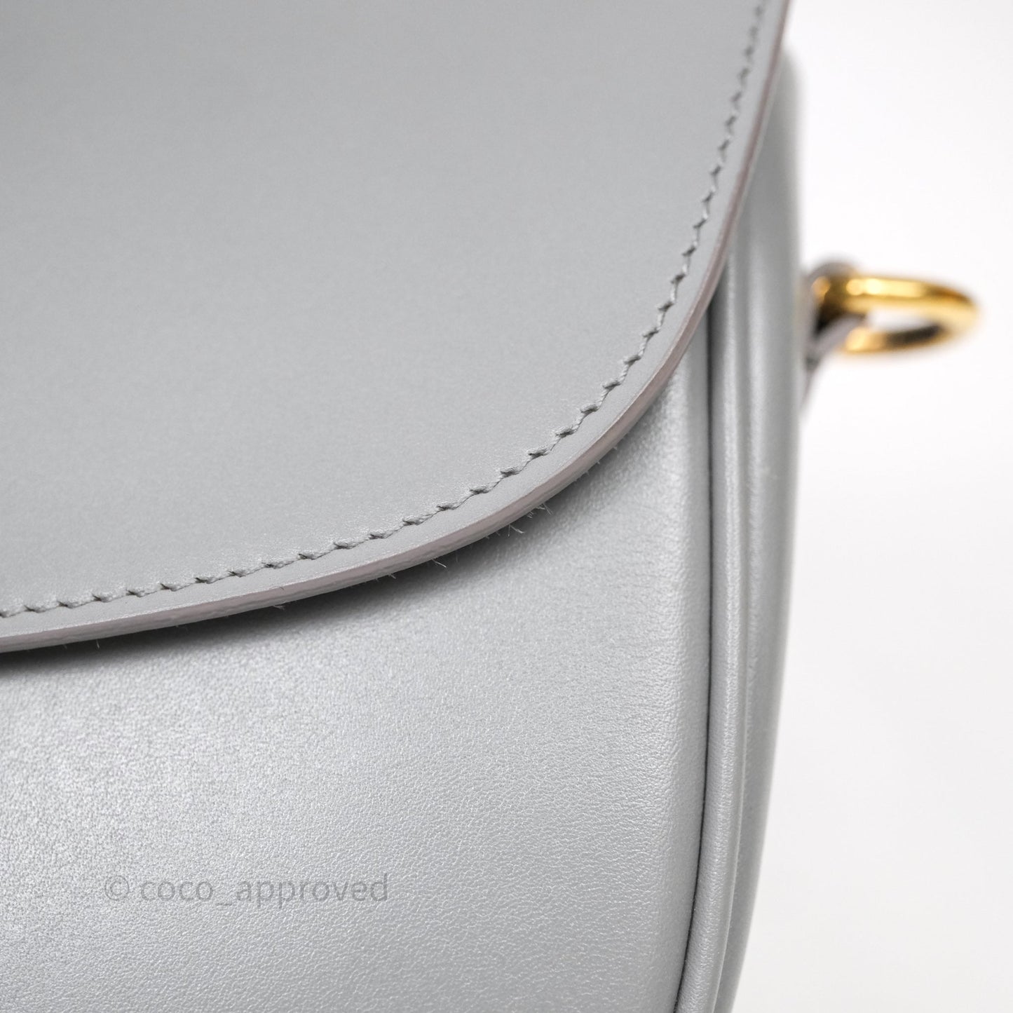 Christian Dior Medium Bobby Flap Grey Box Calfskin