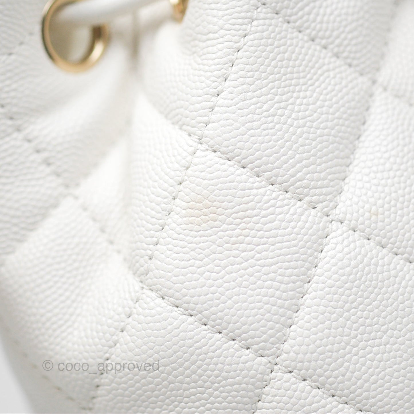 Chanel Mini Urban Spirit Backpack White Caviar Gold Hardware 23S