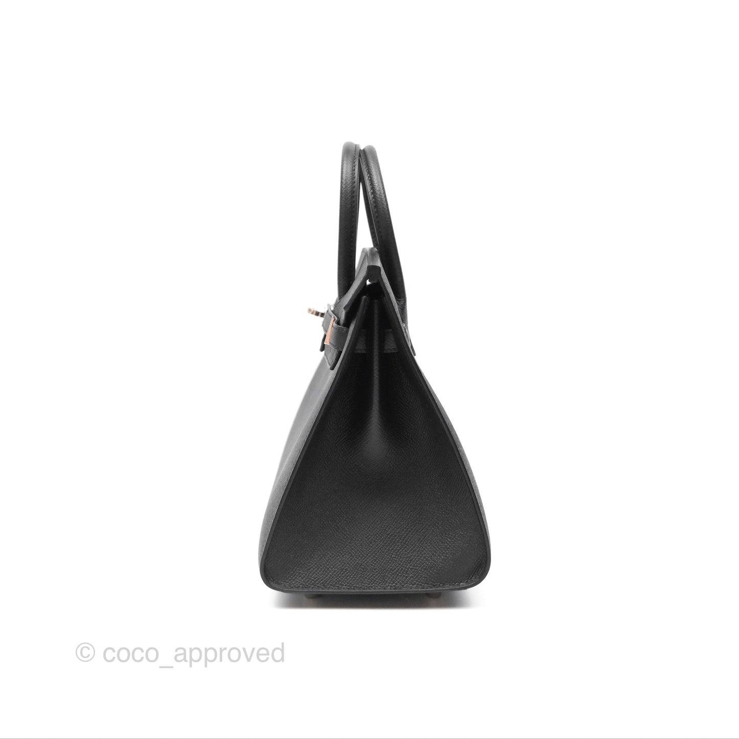 Hermes Birkin 25 Sellier Black Noir 89 Epsom Palladium Hardware