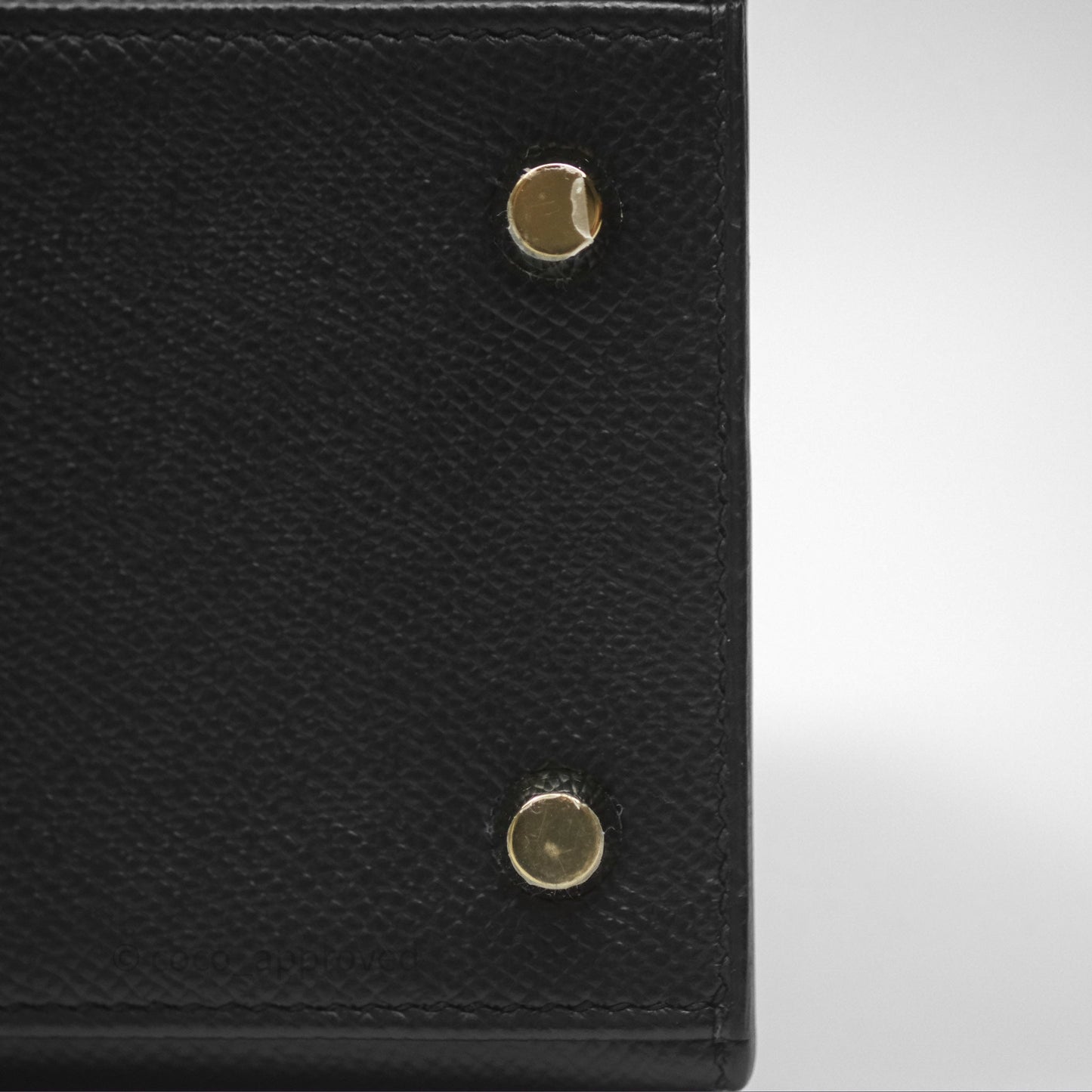 Hermès Sellier Kelly 25 Black Noir 89 Epsom Gold Hardware