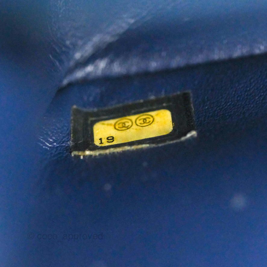 Chanel Medium Boy Blue Denim Tweed Ruthenium Hardware
