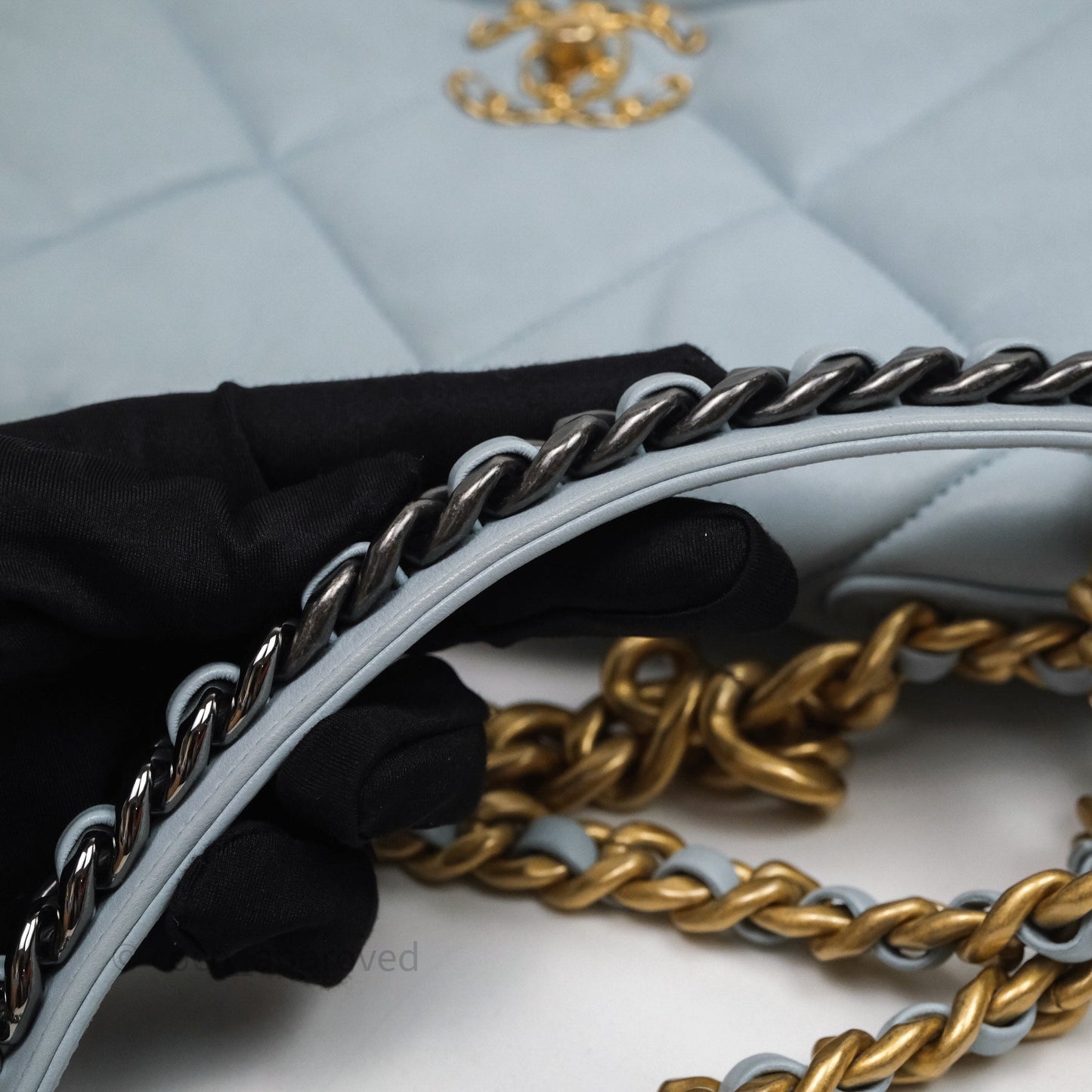 Chanel 19 Medium Blue Mixed Hardware
