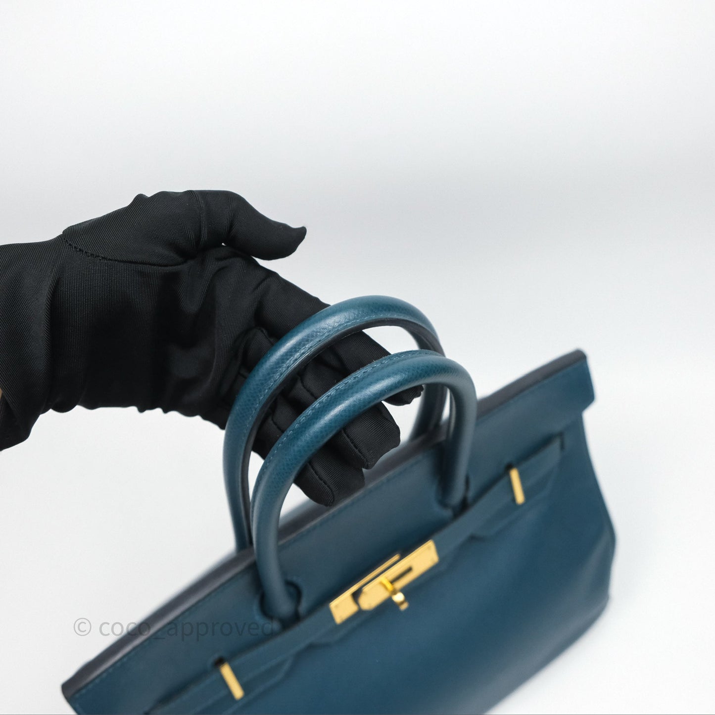 Hermès Birkin 30 Retourne Bleu de Prusse 7P Epsom Gold Hardware