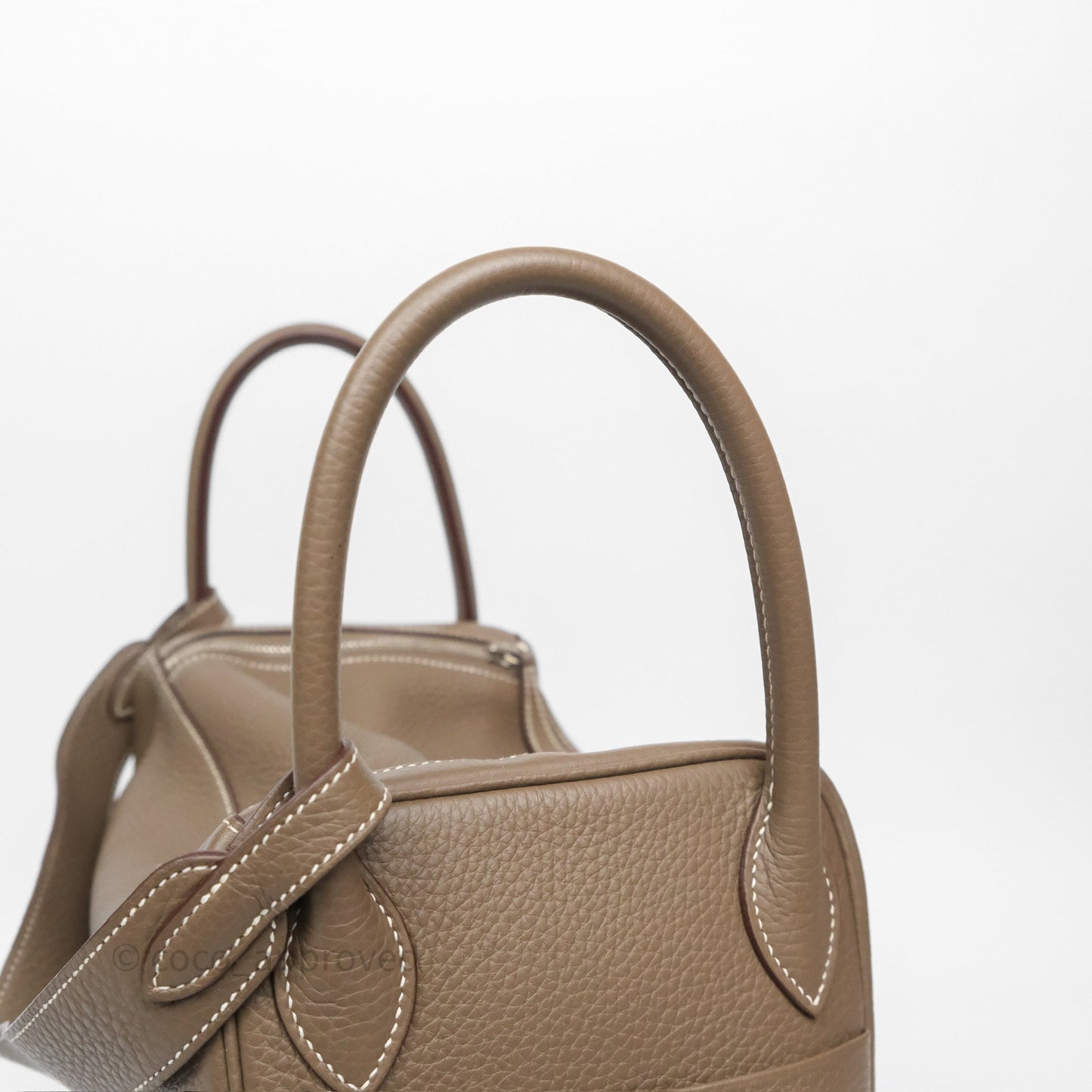Hermès Lindy 30 Etoupe 18 Clemence Palladium Hardware