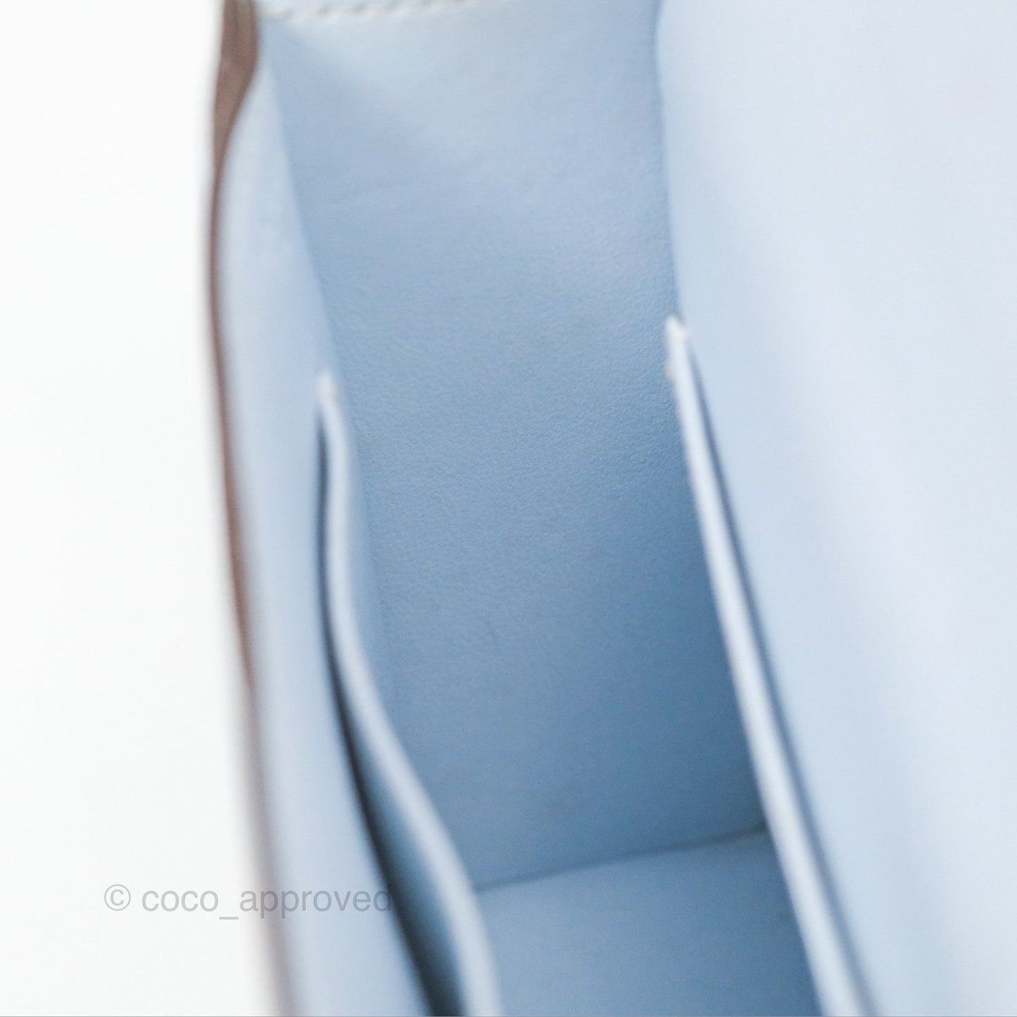 Hermes Mini Verrou Bleu Brume Chèvre Mysore Gold Hardware