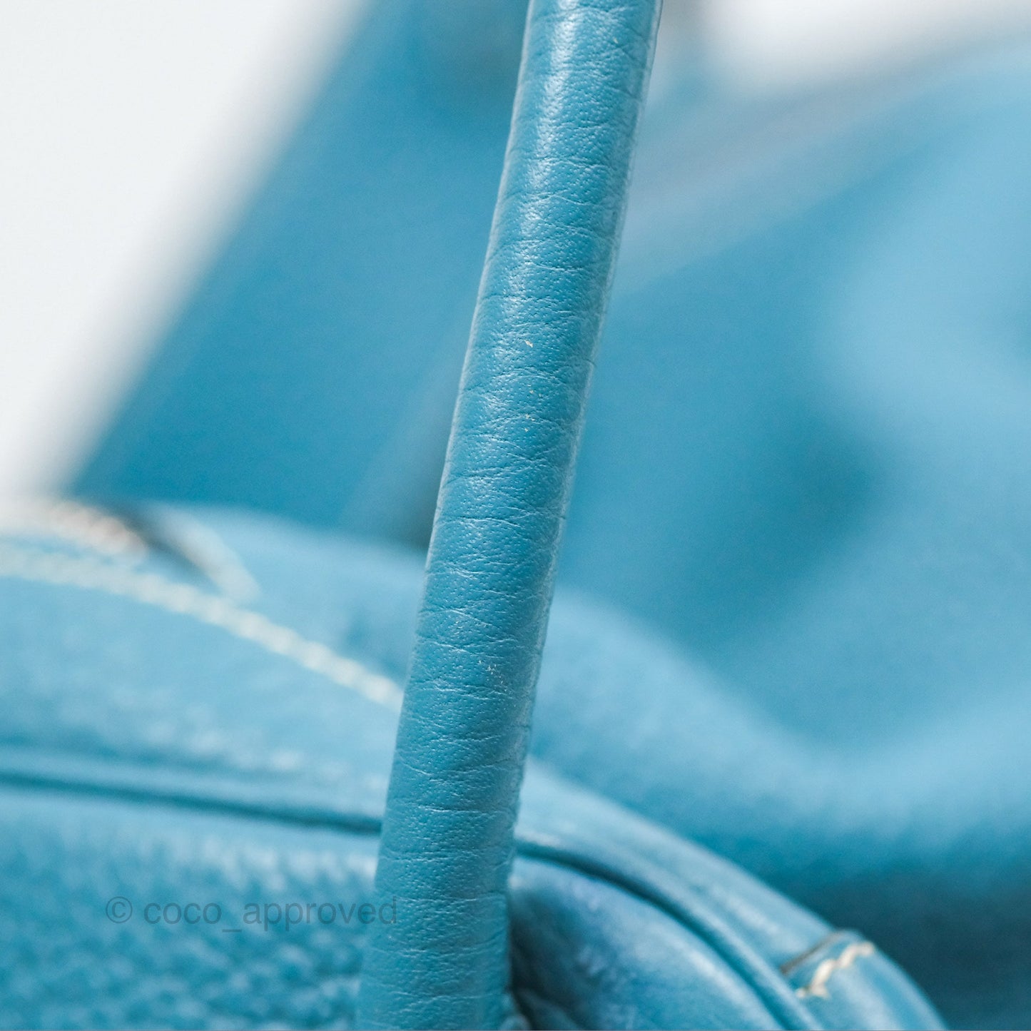 Hermès Lindy 34 Blue Jean Clemence Palladium Hardware